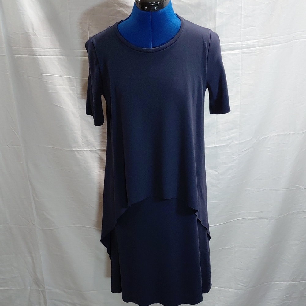 COS Dark Blue High Low Women's Dress